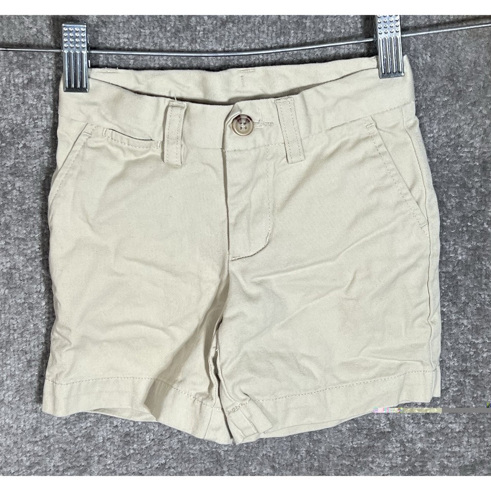 Ralph Lauren Classic Polo Chino Shorts Boys Sz 2/2T Khaki Cotton 5 Pocket Preppy